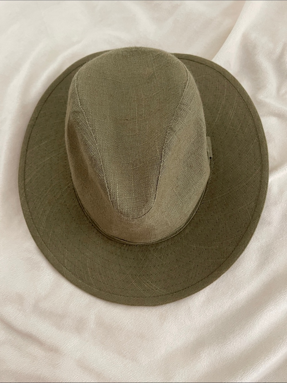 Herschel Olive Fedora Style Wide Brim Hat Men’s M green